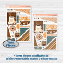 Coffee & Florals Sticker Kit | Journaling or Scrapbooking Kit | Creative Junk Journal Planner Stickers | Mocha | KIT-508-D