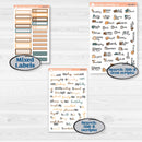 Coffee & Florals Sticker Kit | Hobonichi Cousin Weekly or Daily Planner Kit Stickers | Mocha | KIT-508-E