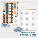 Coffee & Florals Sticker Kit | Hobonichi Weeks Weekly Planner Kit Stickers | Mocha | KIT-508-F
