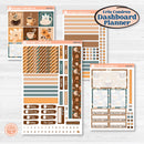 Coffee & Florals Sticker Kit | Erin Condren Weekly Dashboard Planner Kit Stickers | Mocha | KIT-508-G