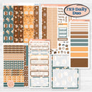 Coffee & Florals Sticker Kit | 7x9 Erin Condren Daily Duo Planner Kit Stickers | Mocha | KIT-508-K