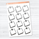 Large Push Pin Doodle Labels | Planner Stickers | C-473