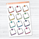Large Push Pin Doodle Labels | Planner Stickers | C-473