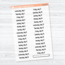 2026 Dates of the Month Stickers | F18 | Clear Matte Planner Stickers | B-818–823-BCM
