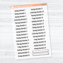 2026 Dates of the Month Stickers | F18 | Clear Matte Planner Stickers | B-818–823-BCM