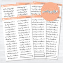 2026 dates of the month planner stickers in F18 font on a white matte sticker sheet