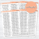 Clear matte 2026 dates of the month planner stickers in F18 font on transparent sticker paper