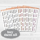 Hand Doodled Days of the Week Stickers | Layered Script Planner Stickers | B-406