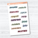 Hand Doodled Months of the Year Stickers | Layered Script Planner Stickers | B-407