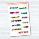 Hand Doodled Months of the Year Stickers | Layered Script Planner Stickers | B-407
