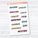 Hand Doodled Months of the Year Stickers | Clear Matte Planner Stickers | B-407-CM