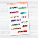 Hand Doodled Months of the Year Stickers | Clear Matte Planner Stickers | B-407-CM