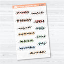 Hand Doodled Months of the Year Stickers | Clear Matte Planner Stickers | B-407-CM