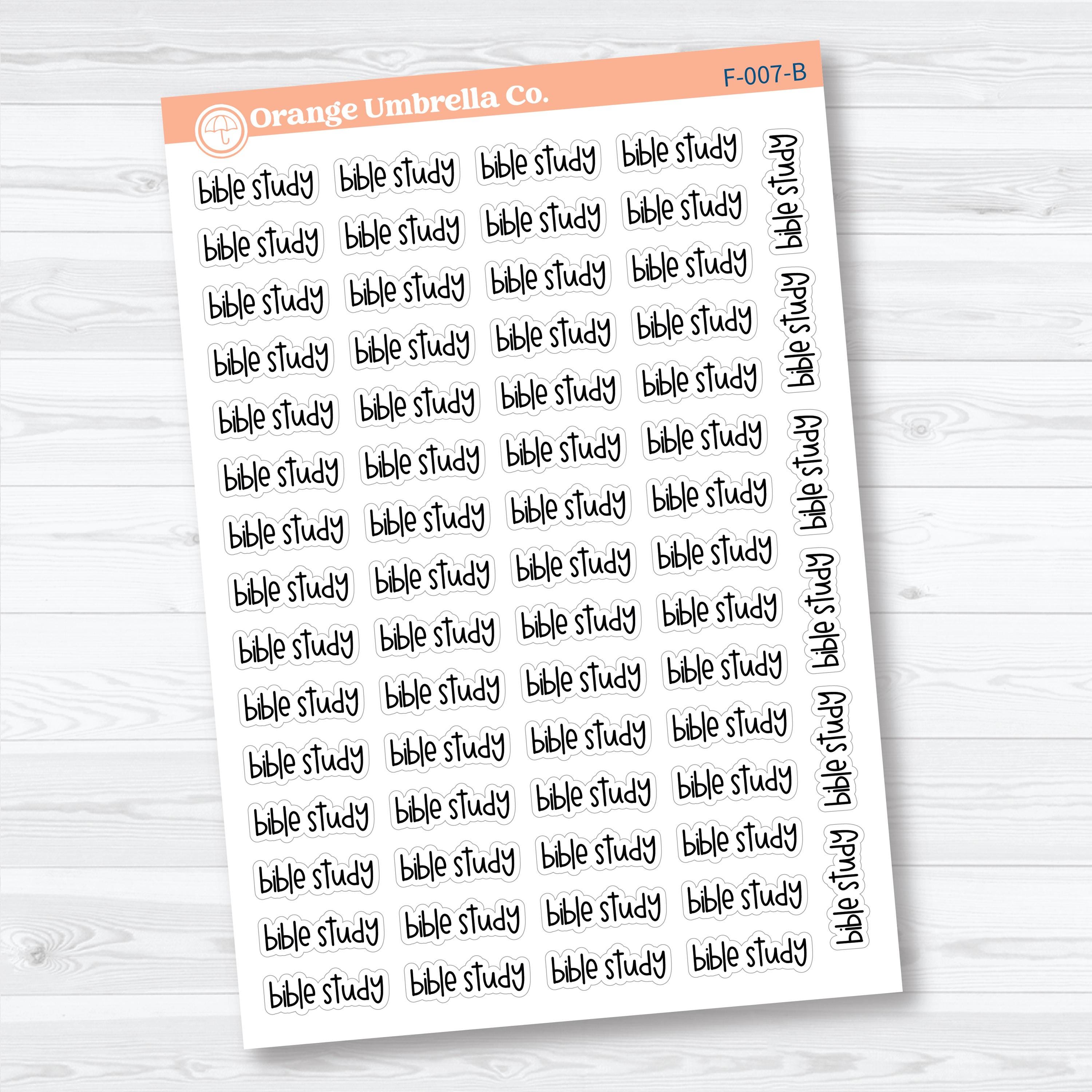 Bible Study Script Stickers | Faith Based Planner & Bible Journaling Stickers | F-007