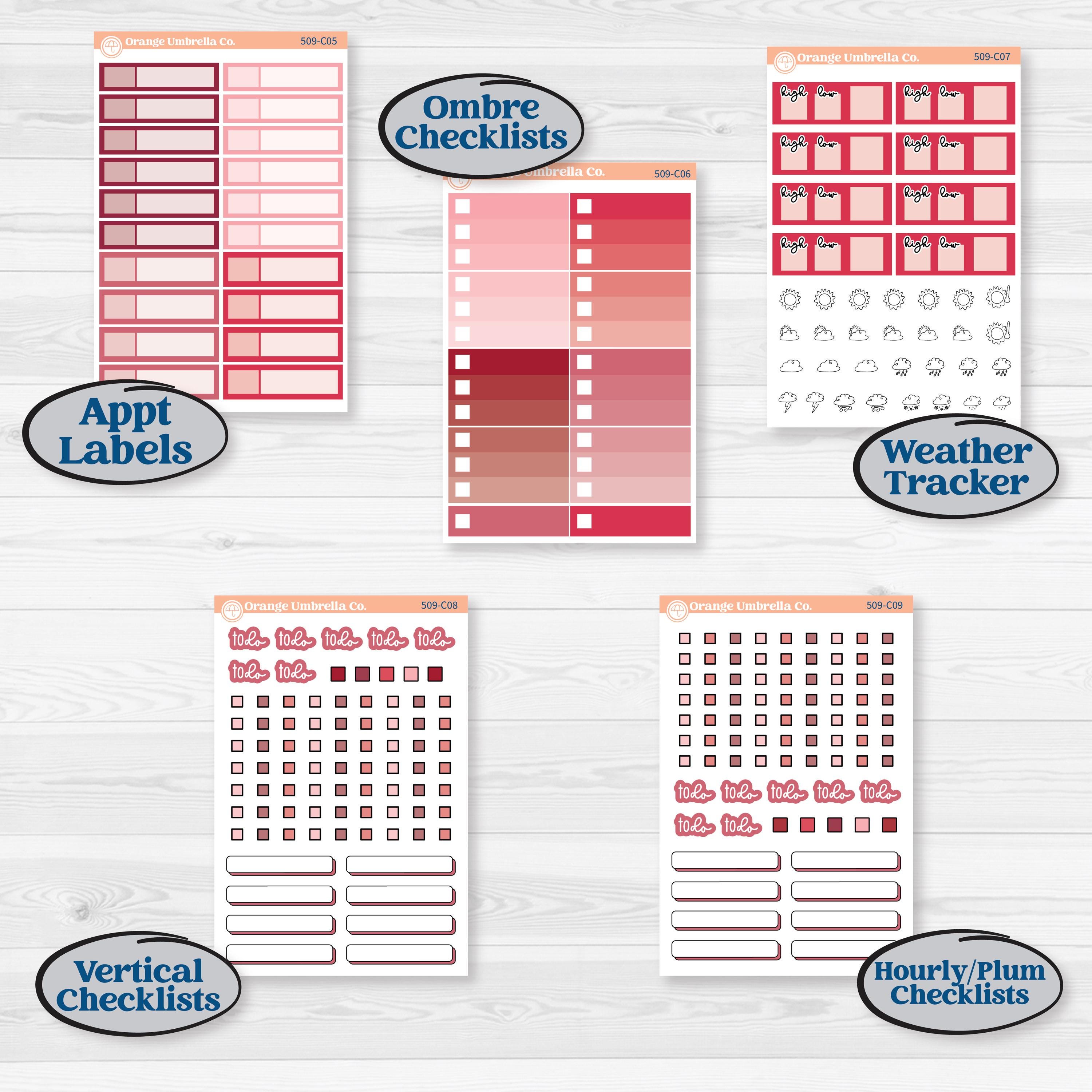 Valentine Book Kit | Weekly Add-On Labels Planner Kit Stickers | Romance | KIT-509-C