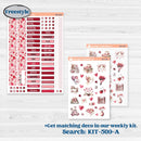Valentine Book Kit | Journaling or Scrapbooking Kit | Creative Junk Journal Planner Stickers | Romance | KIT-509-D