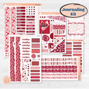Valentine Book Kit | Journaling or Scrapbooking Kit | Creative Junk Journal Planner Stickers | Romance | KIT-509-D