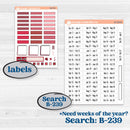 Valentine Book Kit | Hobonichi Weeks Weekly Planner Kit Stickers | Romance | KIT-509-F