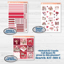 Valentine Book Kit | Erin Condren Weekly Dashboard Planner Kit Stickers | Romance | KIT-509-G