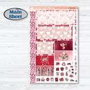 Valentine Book Kit | Plum Vertical Priorities 7x9 Planner Kit Stickers | Romance | KIT-509-H