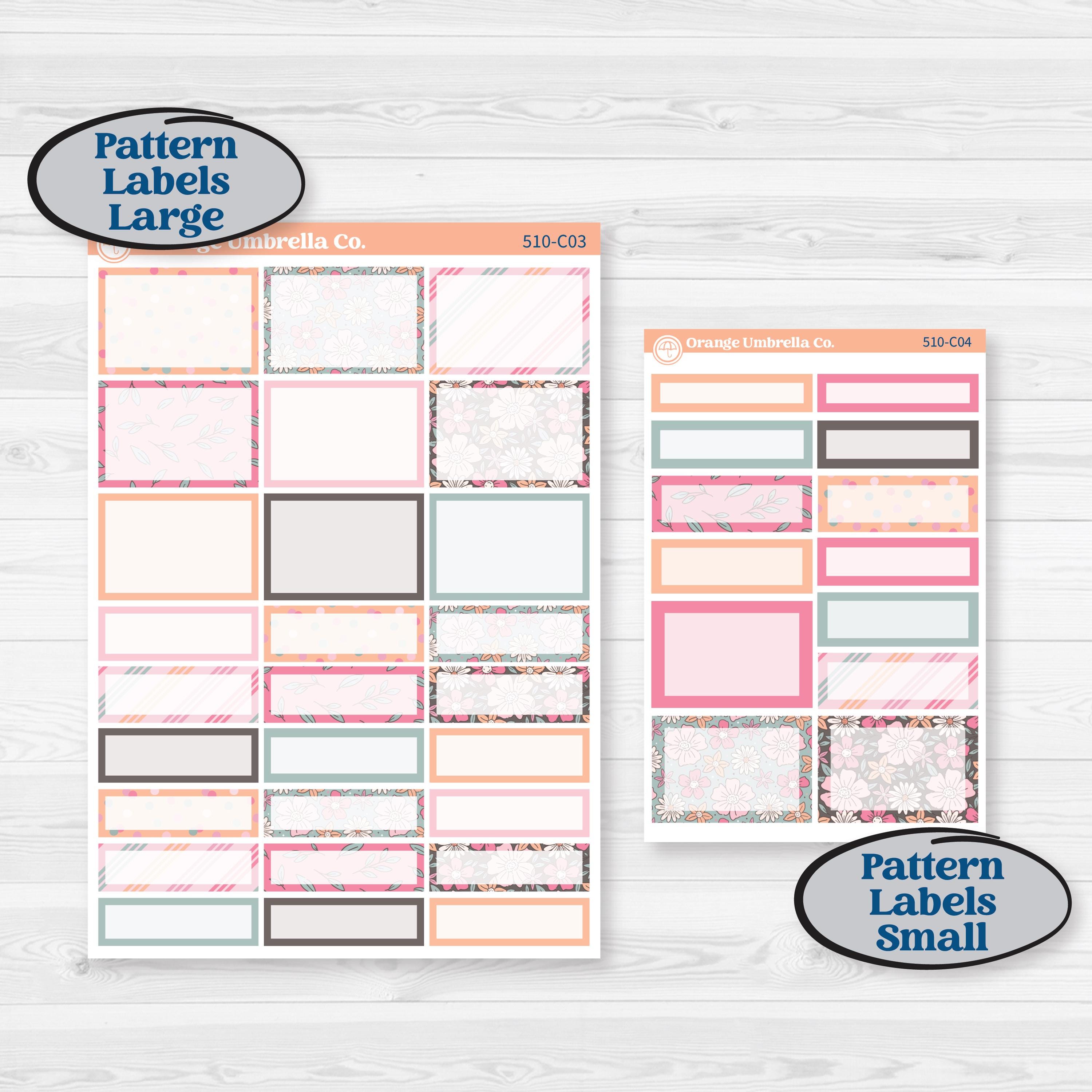 Soft Pink Florals | Weekly Add-On Labels Planner Kit Stickers | I Pick You | KIT-510-C