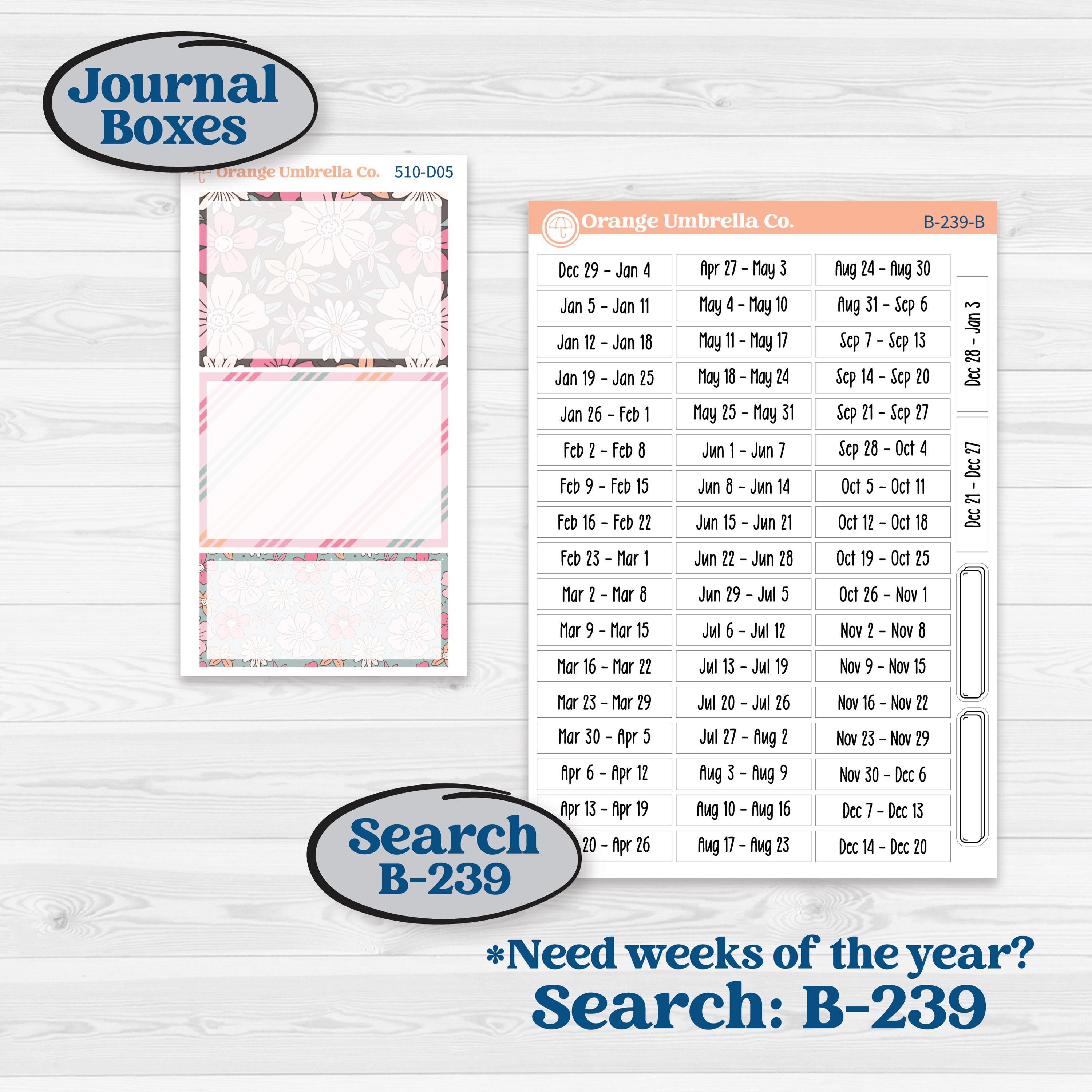 Soft Pink Florals | Journaling or Scrapbooking Kit | Creative Junk Journal Planner Stickers | I Pick You | KIT-510-D