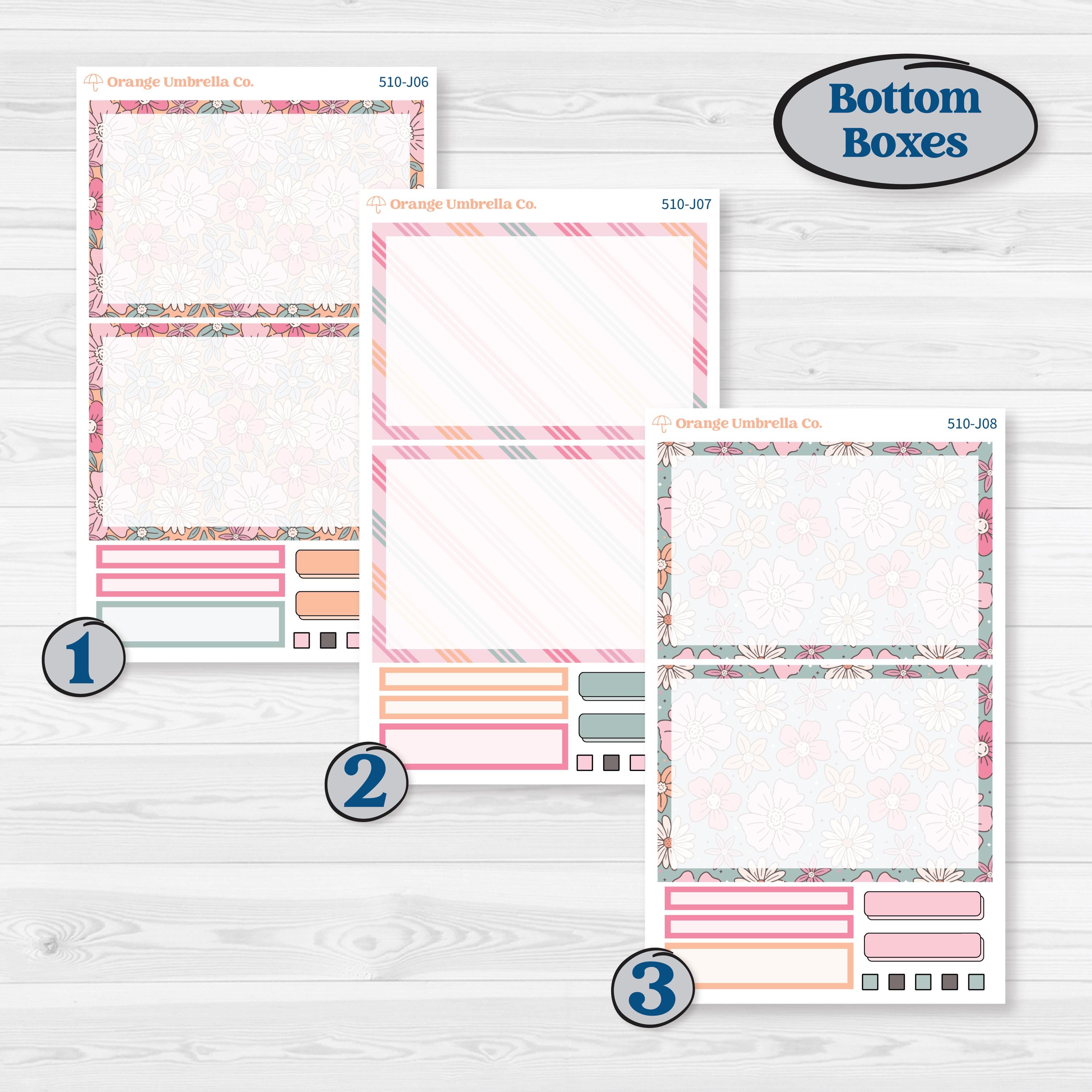 Soft Pink Florals | A5 Daily Duo Planner Kit Stickers | I Pick You | KIT-510-J