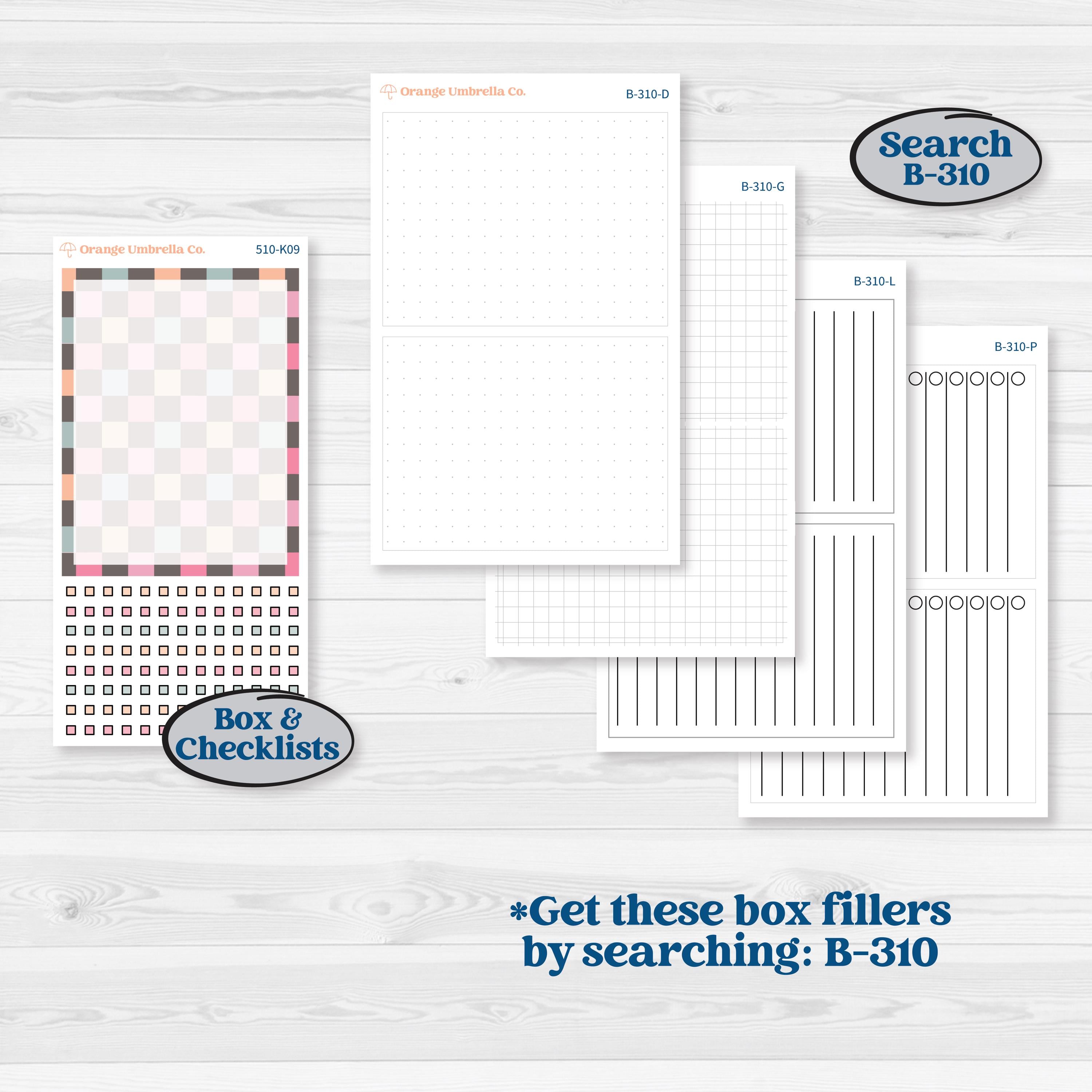 Soft Pink Florals | 7x9 Erin Condren Daily Duo Planner Kit Stickers | I Pick You | KIT-510-K