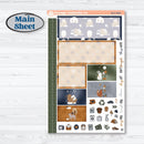 Woodland Birthday Celebration Stickers | Plum Vertical Priorities 7x9 Planner Kit Stickers | Confetti | KIT-511-H