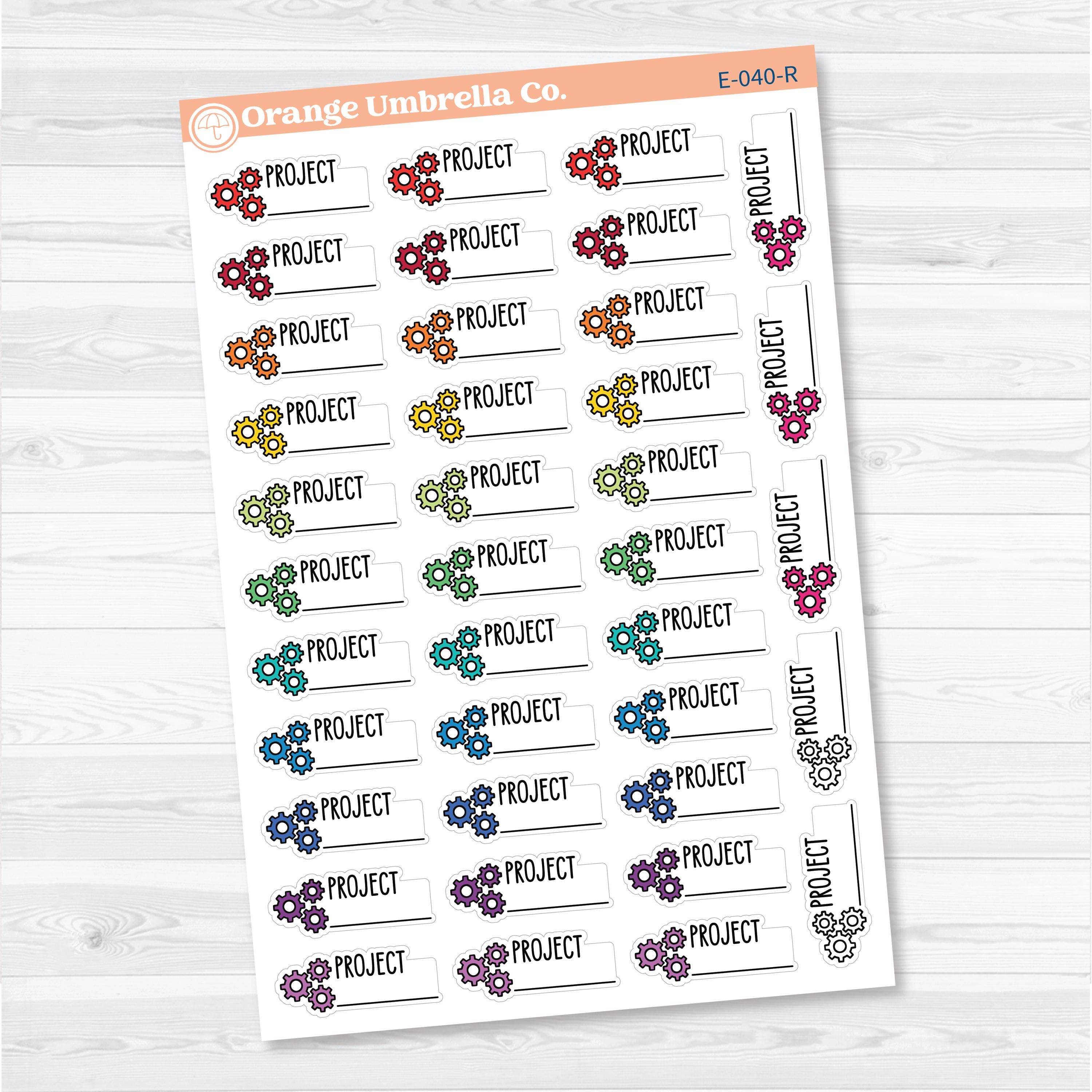 Project Event Labels | Planner Stickers | E-040