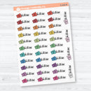 Bill Due F18 Event Labels | Clear Matte Planner Stickers | E-030-CM