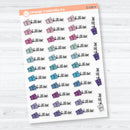 Bill Due F18 Event Labels | Clear Matte Planner Stickers | E-030-CM