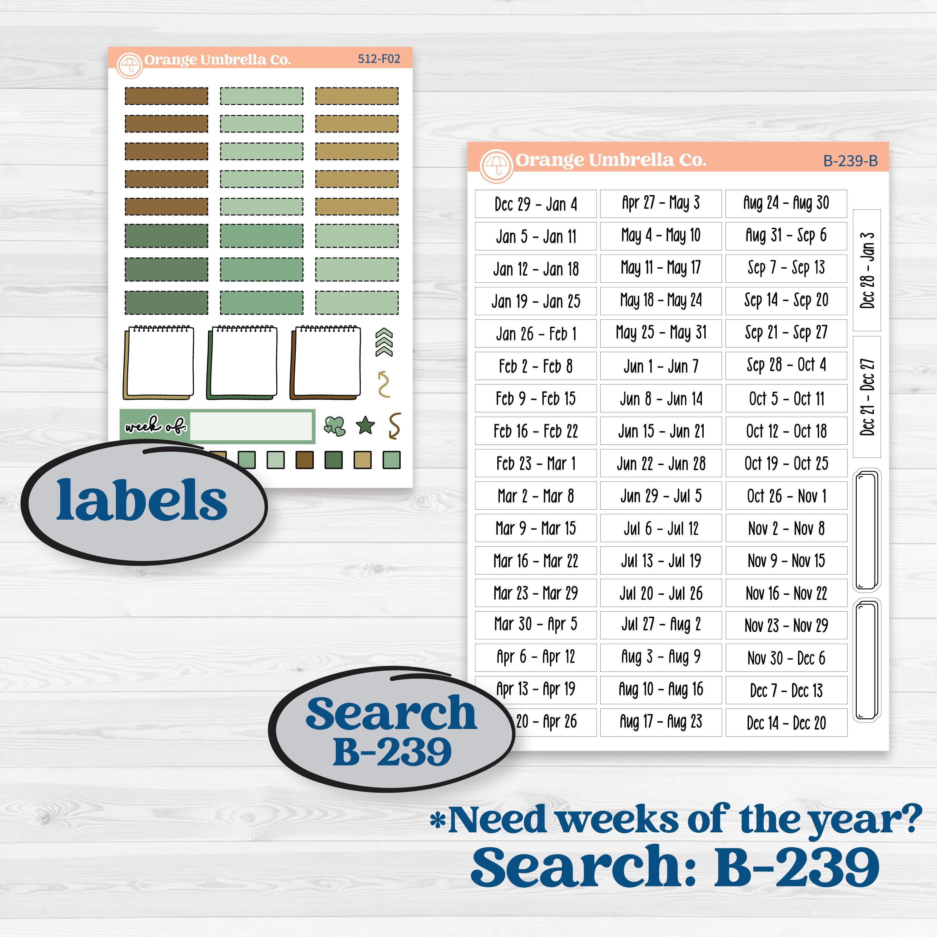 St. Patrick’s Day | Hobonichi Weeks Weekly Planner Kit Stickers | Emerald Isle | KIT-512-F