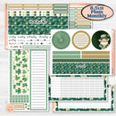 St. Patrick’s Day | 8.5x11 Plum Monthly & Dashboard Planner Kit Stickers | Emerald Isle | KIT-512-R