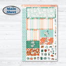 Playful March Florals | Plum Vertical Priorities 7x9 Planner Kit Stickers | Millie | KIT-513-H