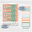 Playful March Florals | 7x9 Erin Condren Daily Duo Planner Kit Stickers | Millie | KIT-513-K