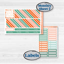 Playful March Florals | Hobonichi Cousin Monthly Planner Kit Stickers | Millie | KIT-513-S