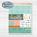 Playful March Florals | Hobonichi Cousin Monthly Planner Kit Stickers | Millie | KIT-513-S