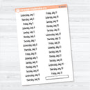 2026 Dates of the Month Stickers | F18 | Planner Stickers | B-818–823-B
