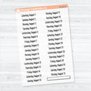 2026 Dates of the Month Stickers | F18 | Clear Matte Planner Stickers | B-818–823-BCM