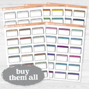 Large Top Spiral Journaling Labels | Planner Stickers | C-474