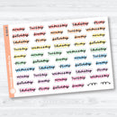 Hand Doodled Days of the Week Stickers | Layered Script Planner Stickers | B-406