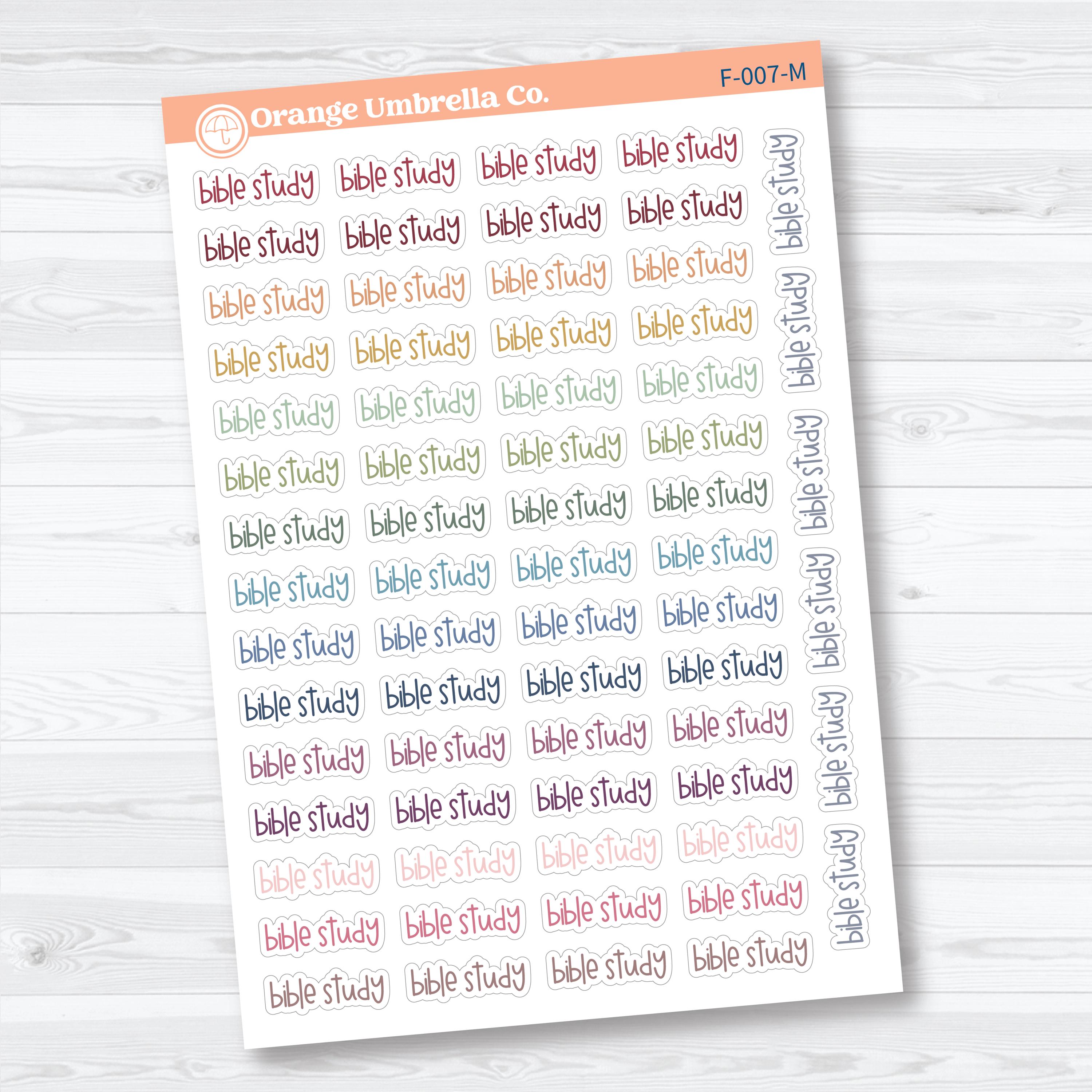 Bible Study Script Stickers | Faith Based Planner & Bible Journaling Stickers | F-007