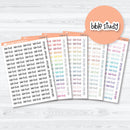 Bible study script planner stickers for Bible journaling and faith planners on a white matte sticker sheet
