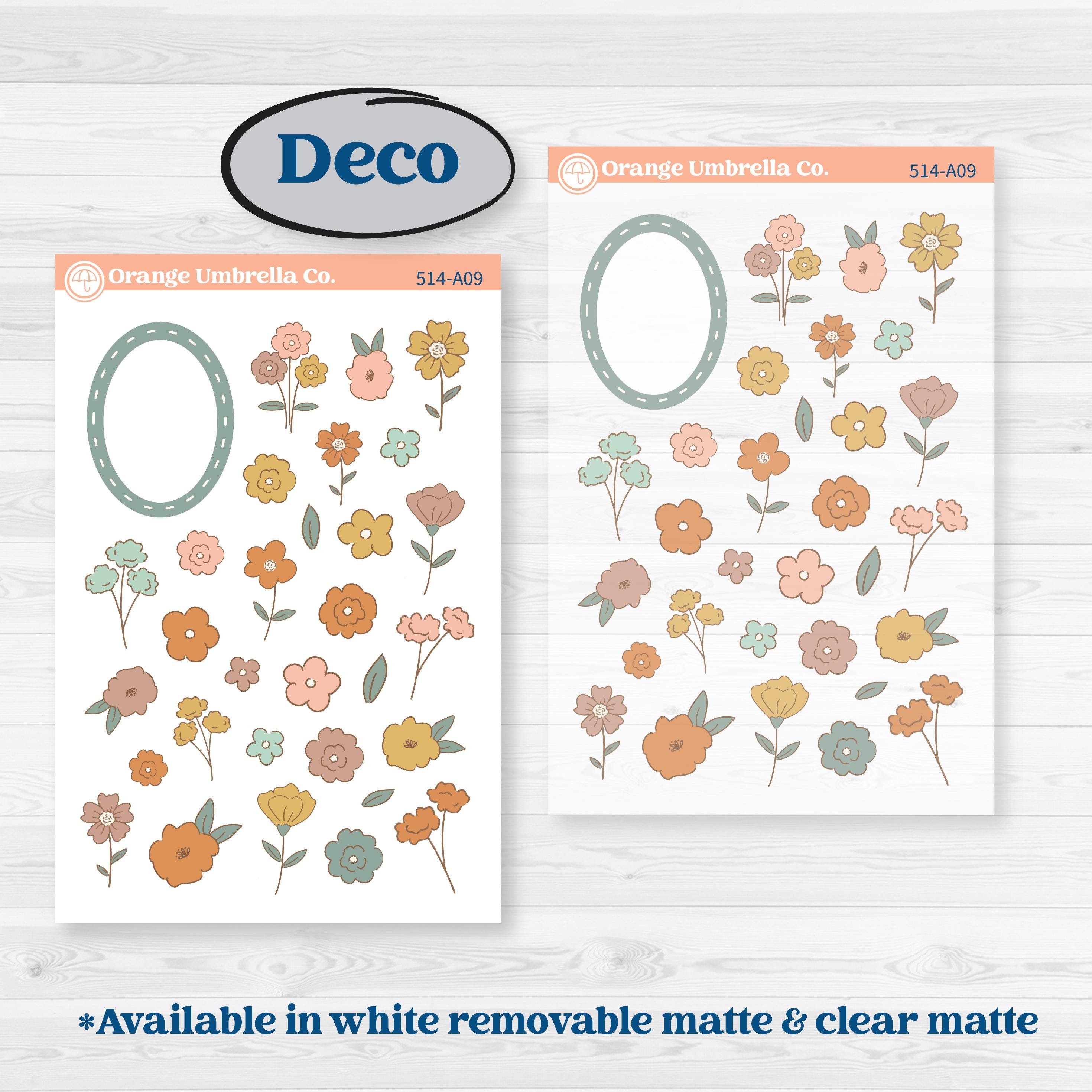 Early Spring Florals | Weekly Sticker Kit for Vertical Planners like Erin Condren | Grow | KIT-514-A