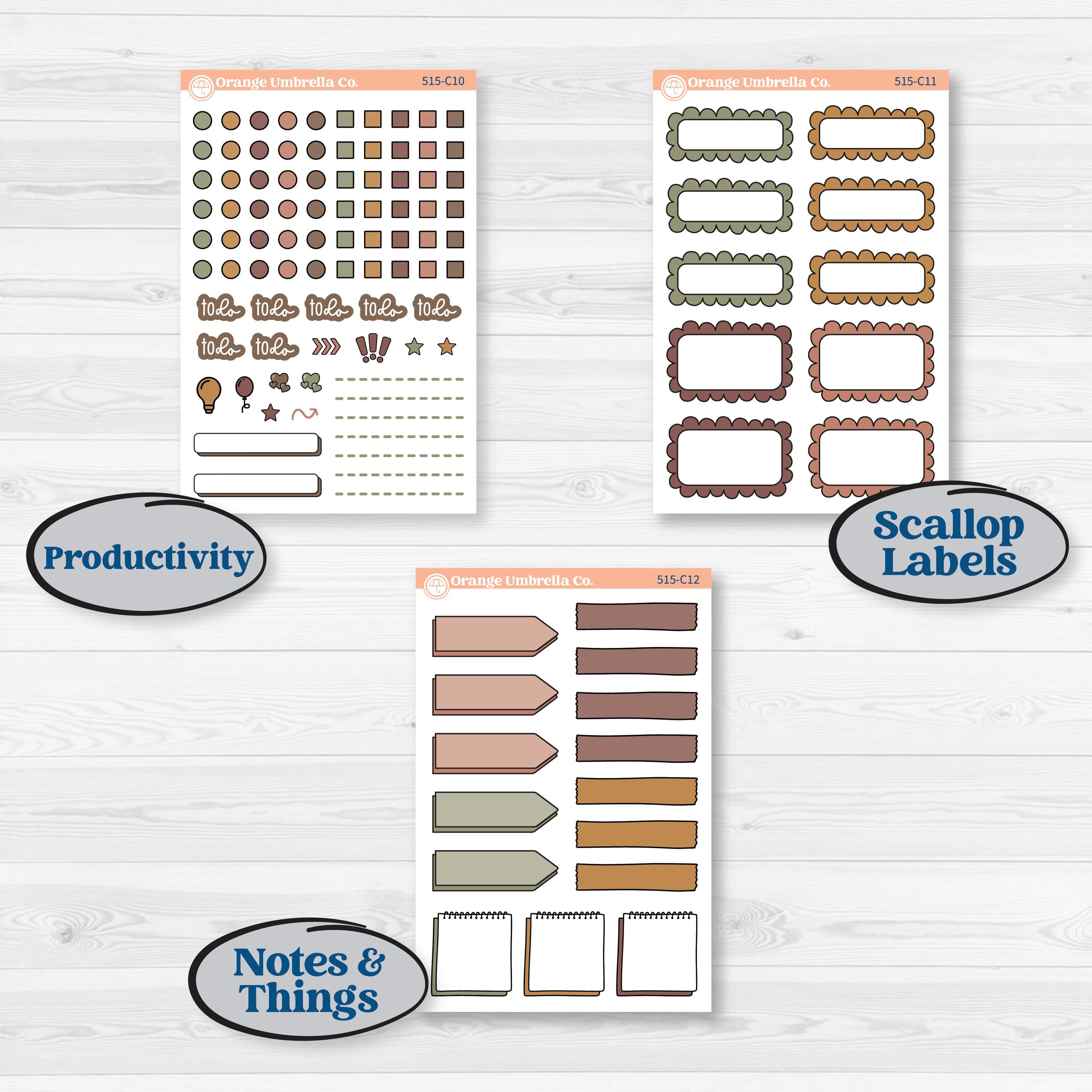 Houseplants & Plants Kit | Weekly Add-On Labels Planner Kit Stickers | Aloe There | KIT-515-C