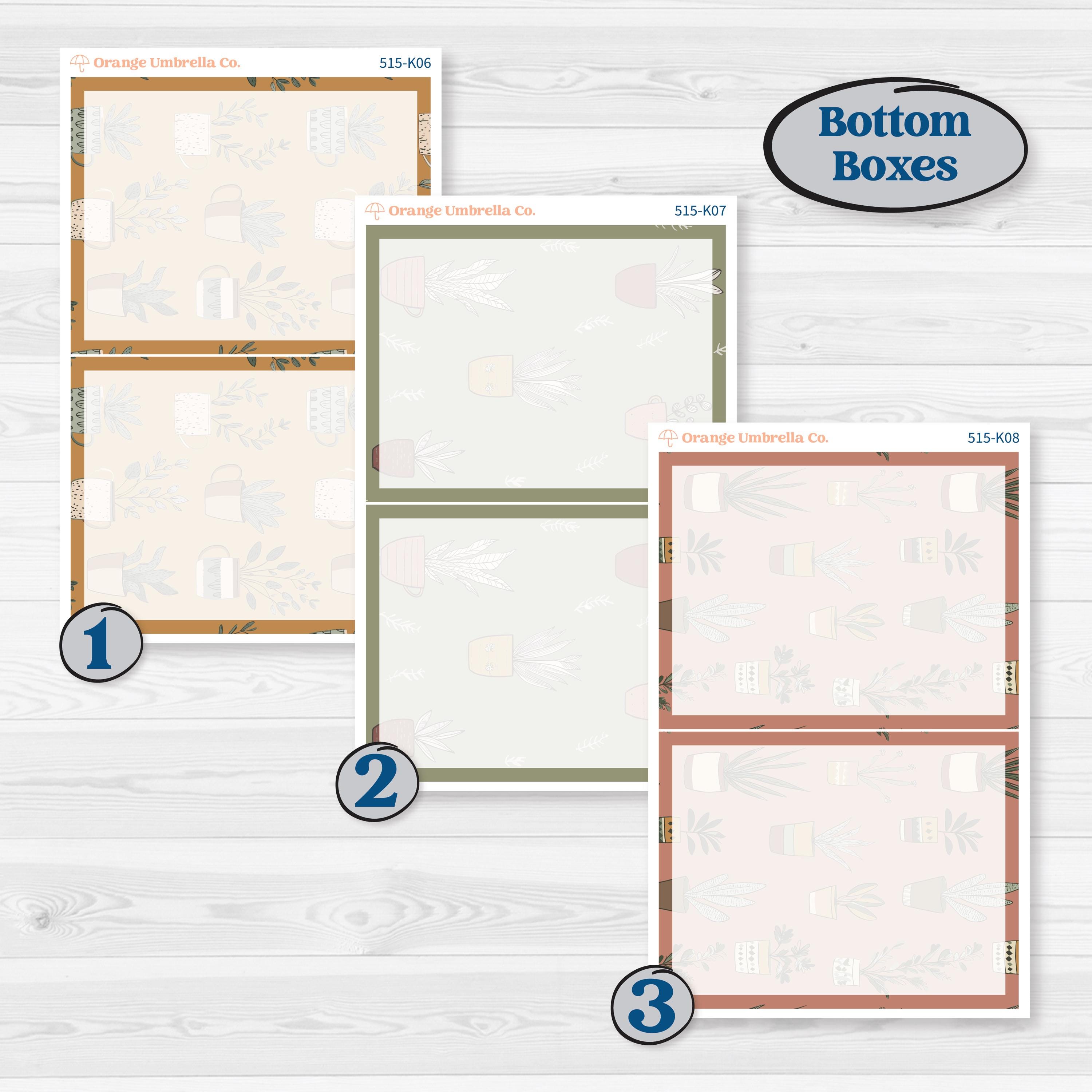 Houseplants & Plants Kit | 7x9 Erin Condren Daily Duo Planner Kit Stickers | Aloe There | KIT-515-K