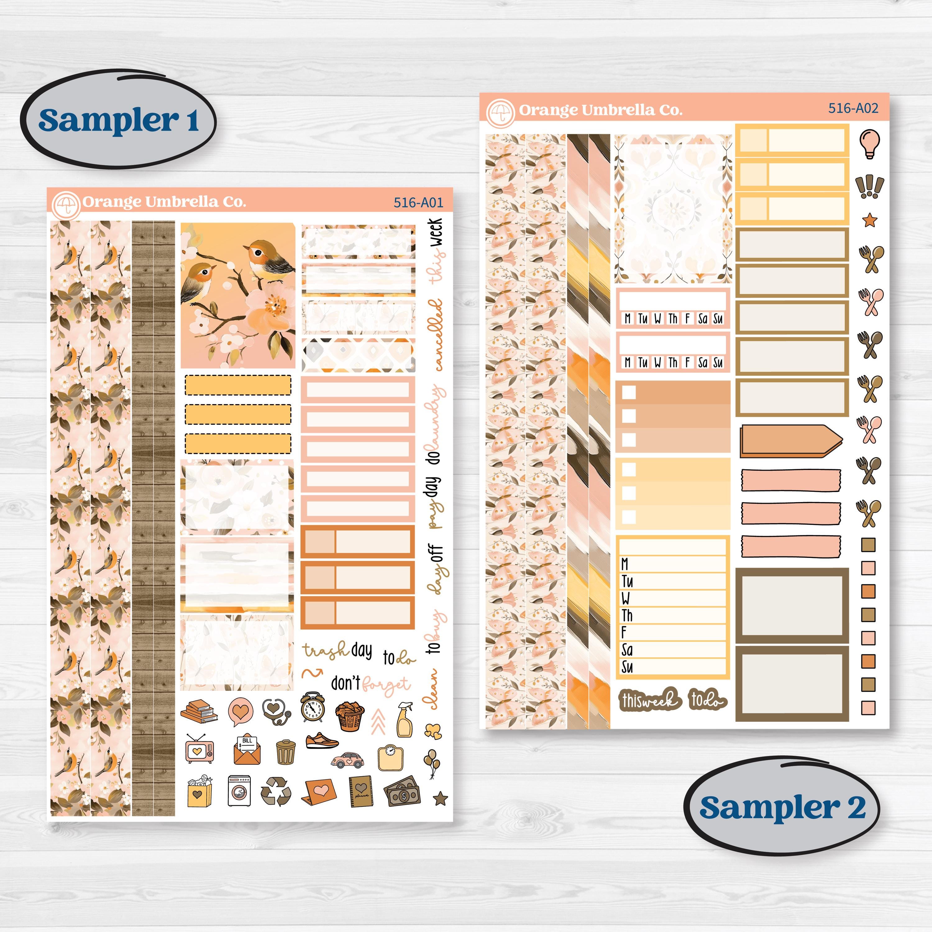 Spring Birds | Weekly Sticker Kit for Vertical Planners like Erin Condren | Nectar | KIT-516-A
