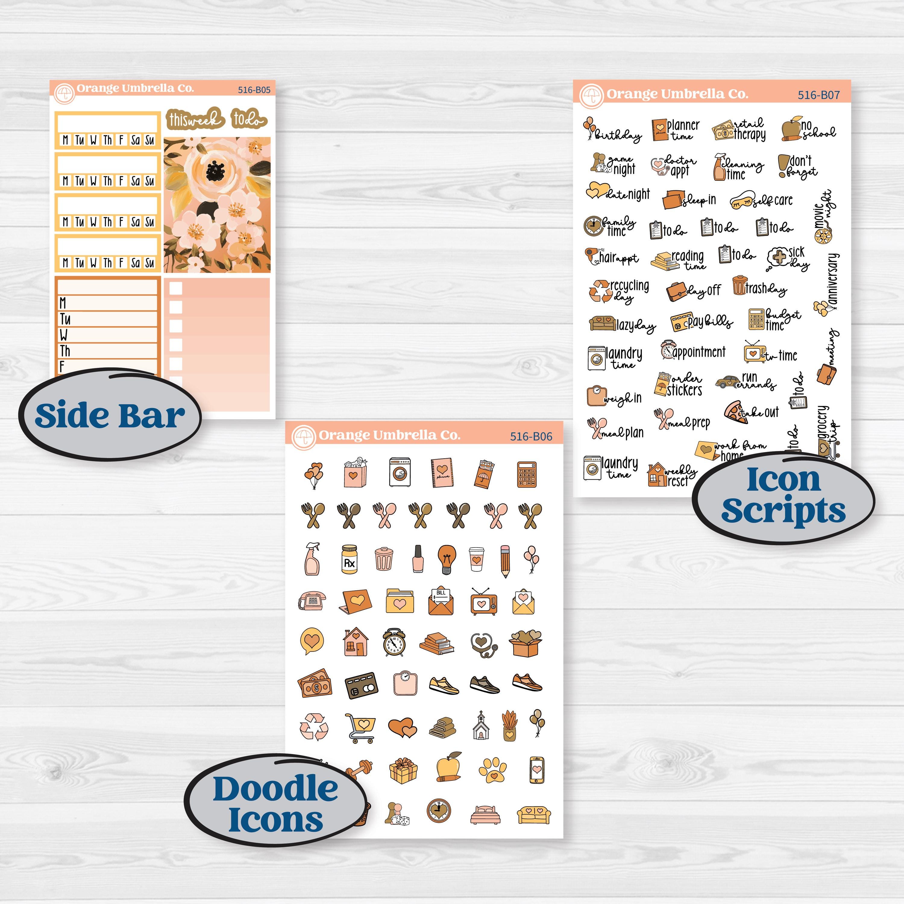 Spring Birds | Weekly Add-On Planner Kit Stickers | Nectar | KIT-516-B