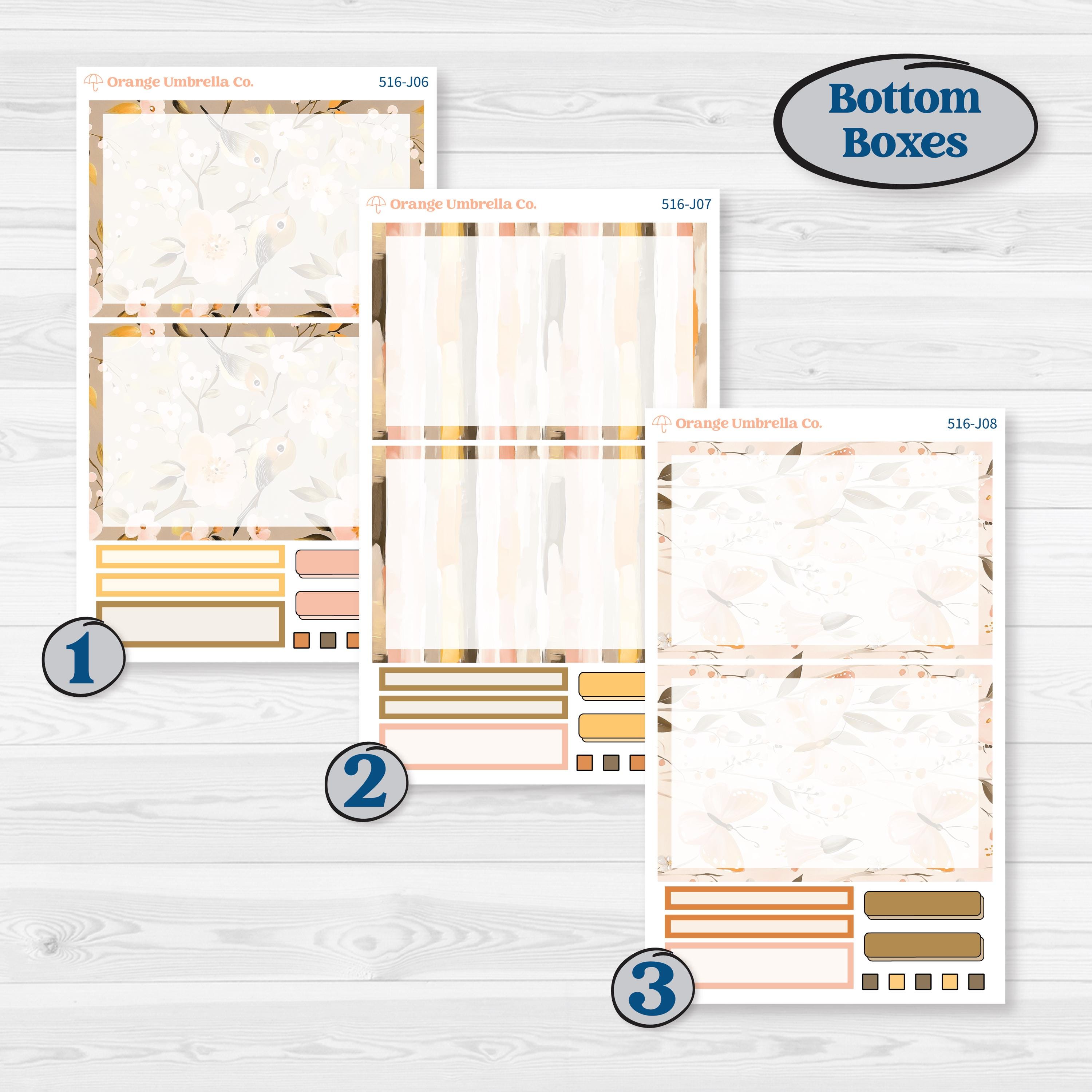 Spring Birds | A5 Daily Duo Planner Kit Stickers | Nectar | KIT-516-J
